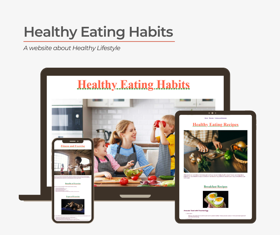 Healty Eating Habits - HTML & CSS Website